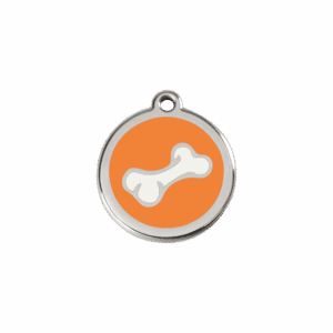 Katzenmarke Comic Knochen Orange S 20mm