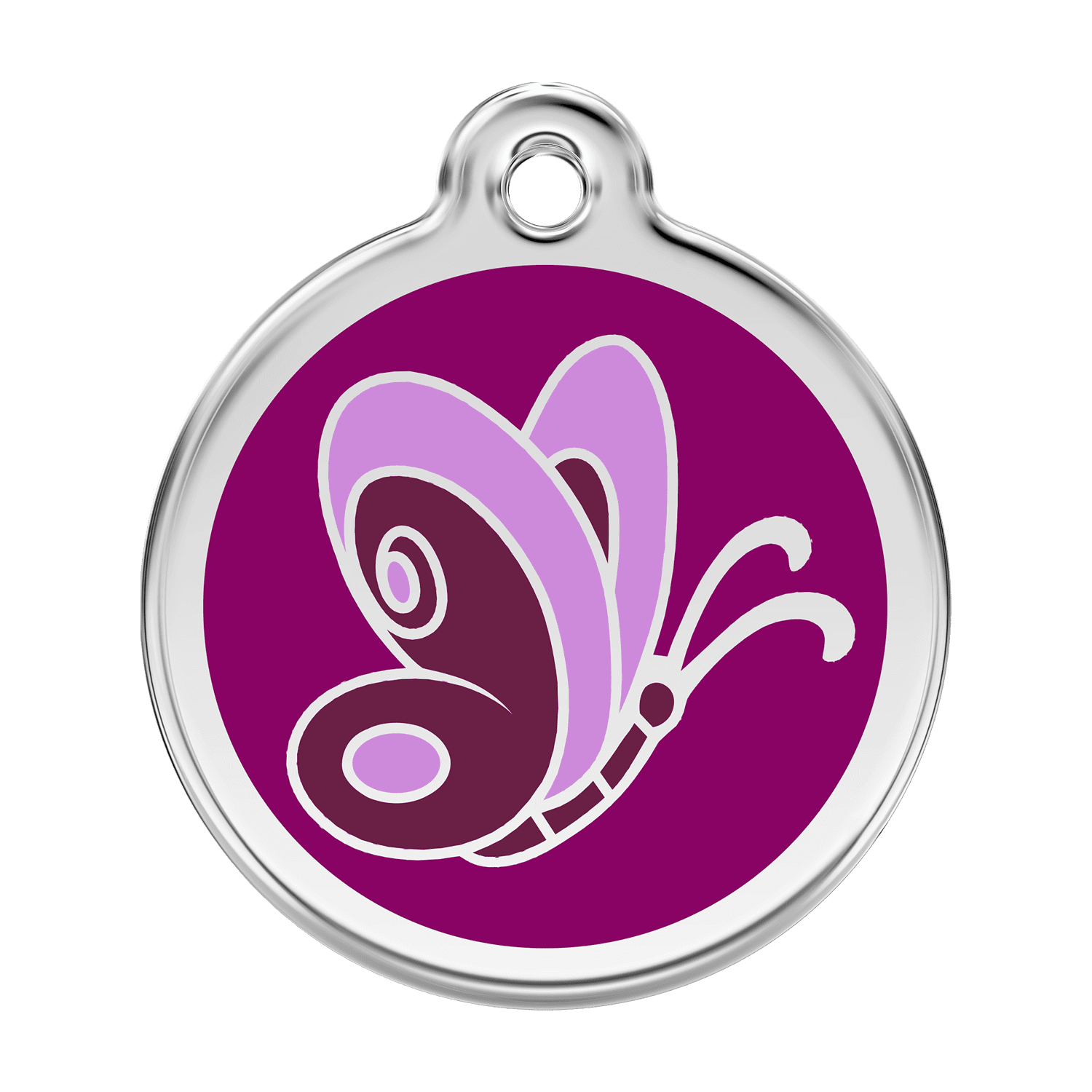 Vue avant - Médaille personnalisée Red Dingo papillon violet - Größe L 38.00mm