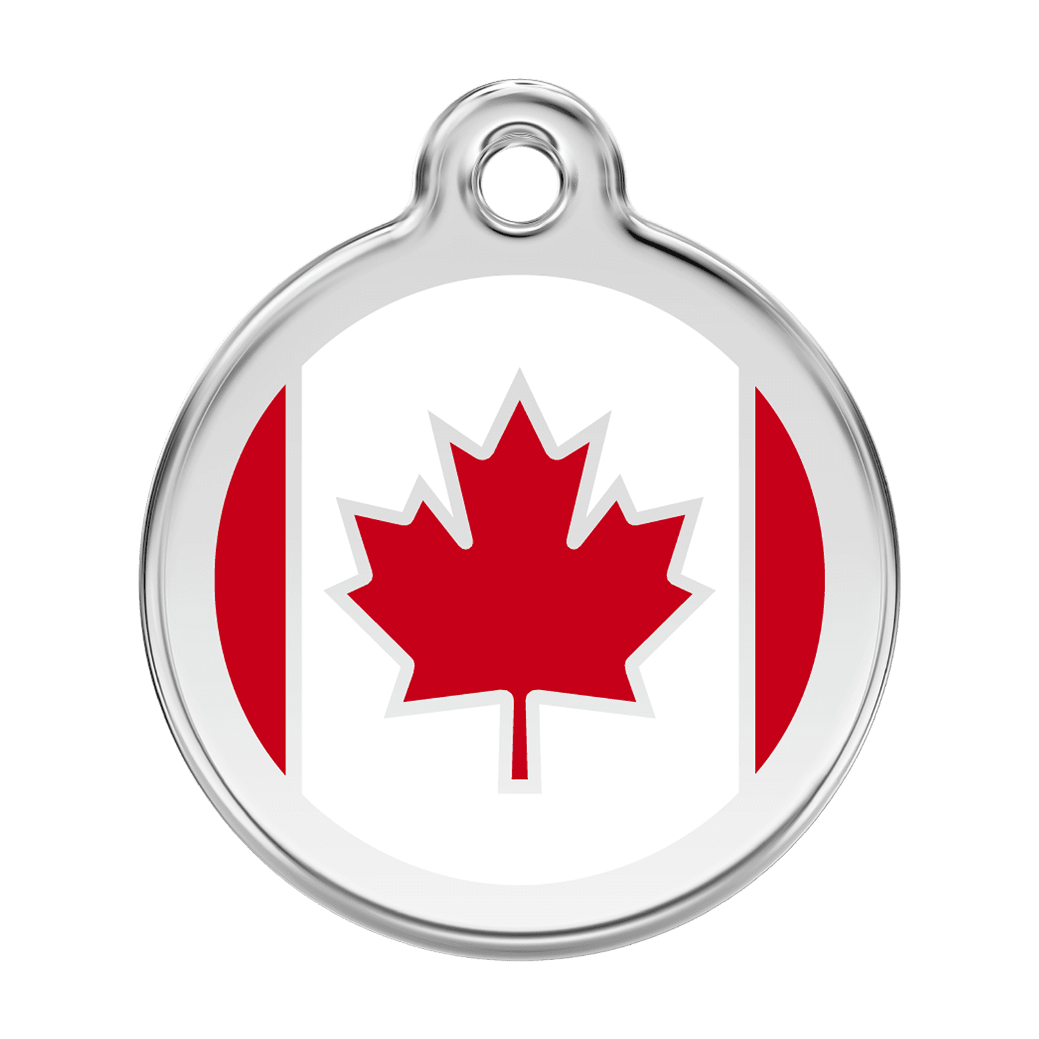 Vue avant - Médaille personnalisée pour chien - Red Dingo - Drapeau canadien - Rouge - Größe L