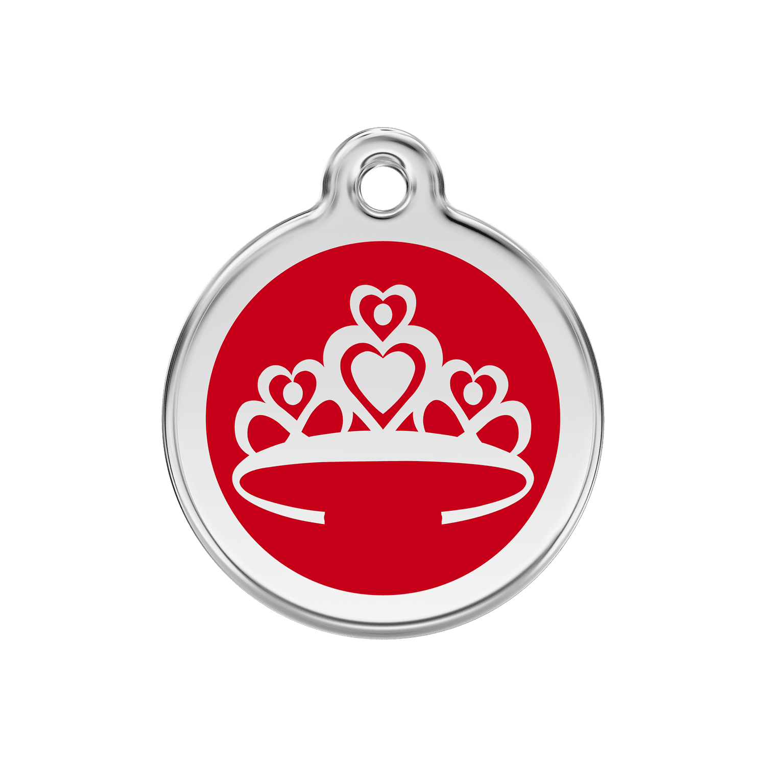 Vue avant - Médaille personnalisée pour chien Red Dingo Couronne Rouge M 30.00mm