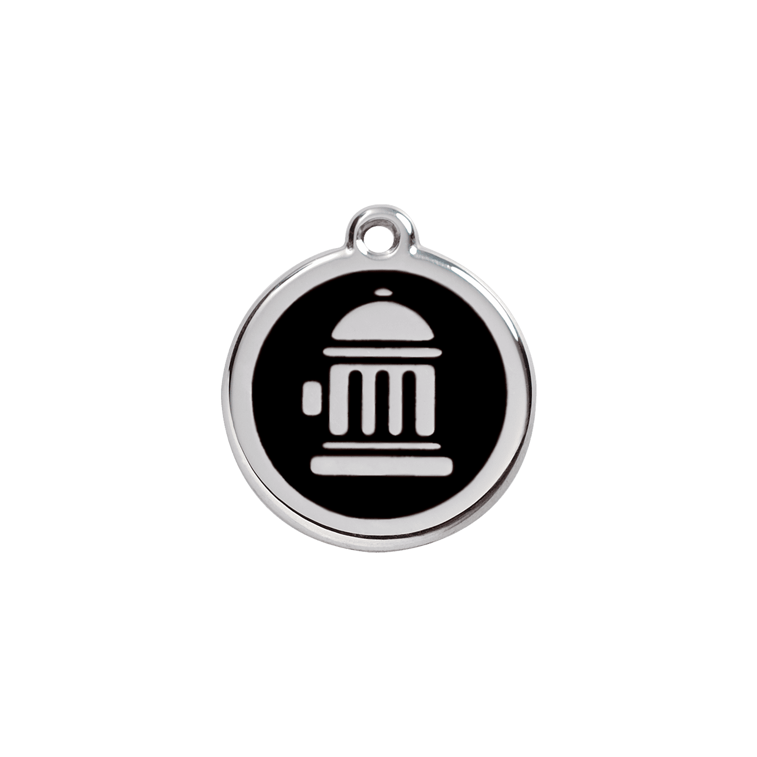 Vue avant - Médaille personnalisable pour chien/chat Red Dingo Bouche d'incendie Noir S - Gravure incluse