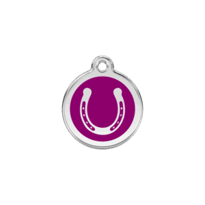 Katzenmarke Hufeisen Violett Größe S 20 mm