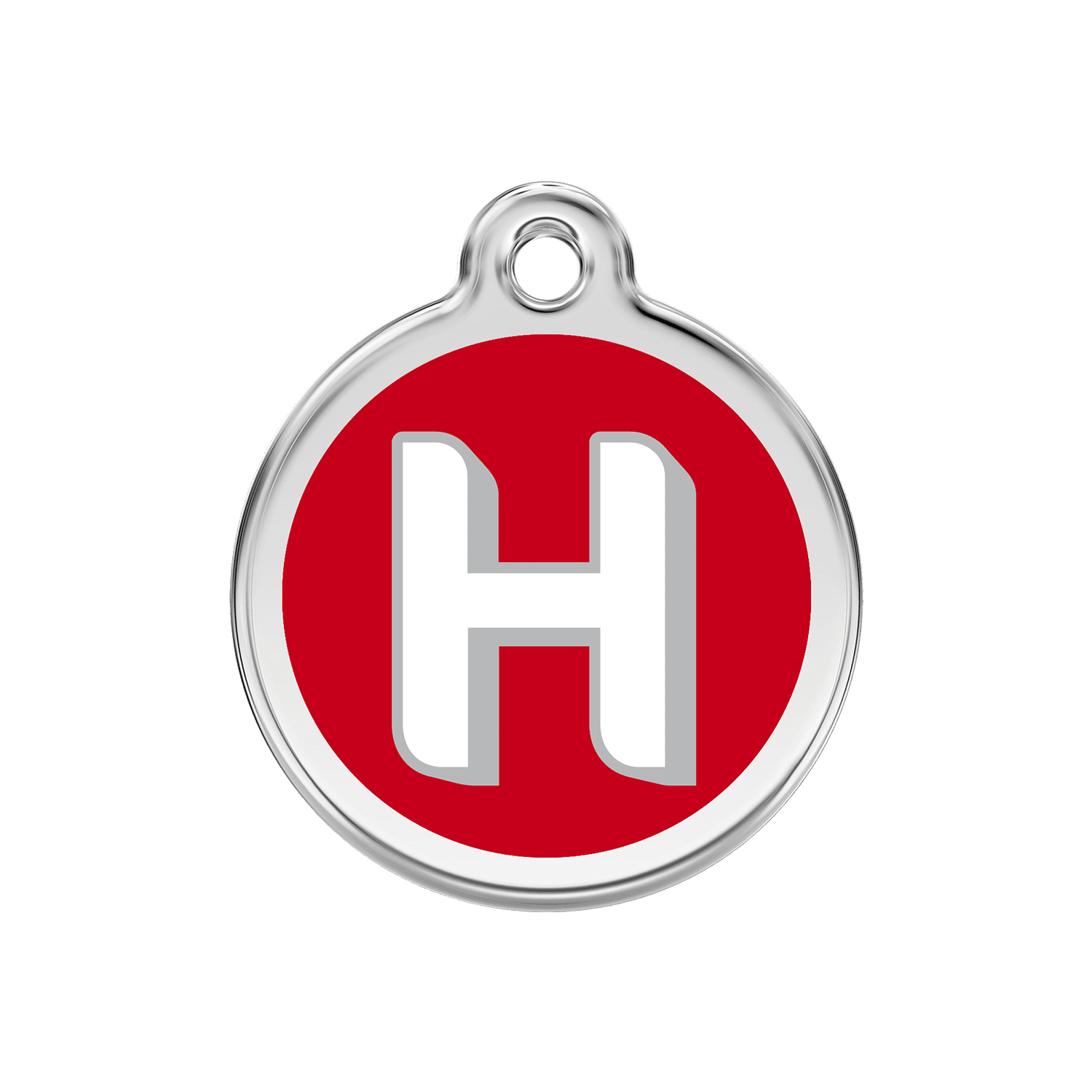 Vue avant - Médaille personnalisée pour chien Red Dingo H Rouge M 30.00 - Gravure incluse
