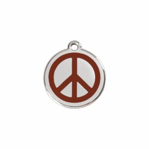 Katzenmarke S Peace Braun Emaille und Edelstahl