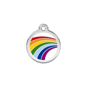 Katzenmarke Regenbogen Weiß S aus Emaille und Edelstahl
