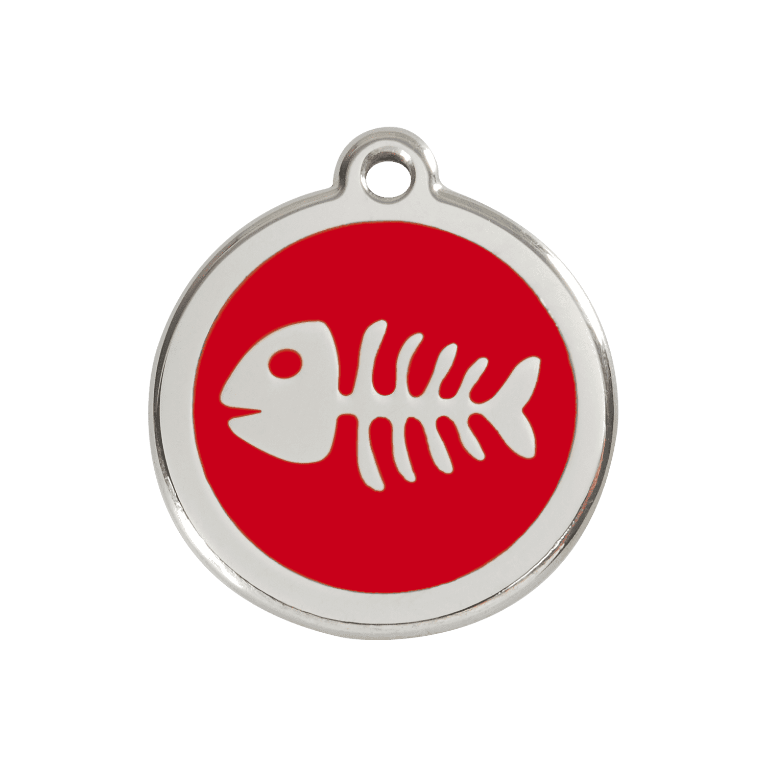 Vue avant - Médaille personnalisée Red Dingo Squelette de poisson Rouge Größe M