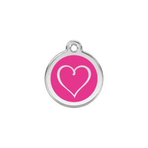 Katzenmarke Herz Tribal Rosa S 20 mm