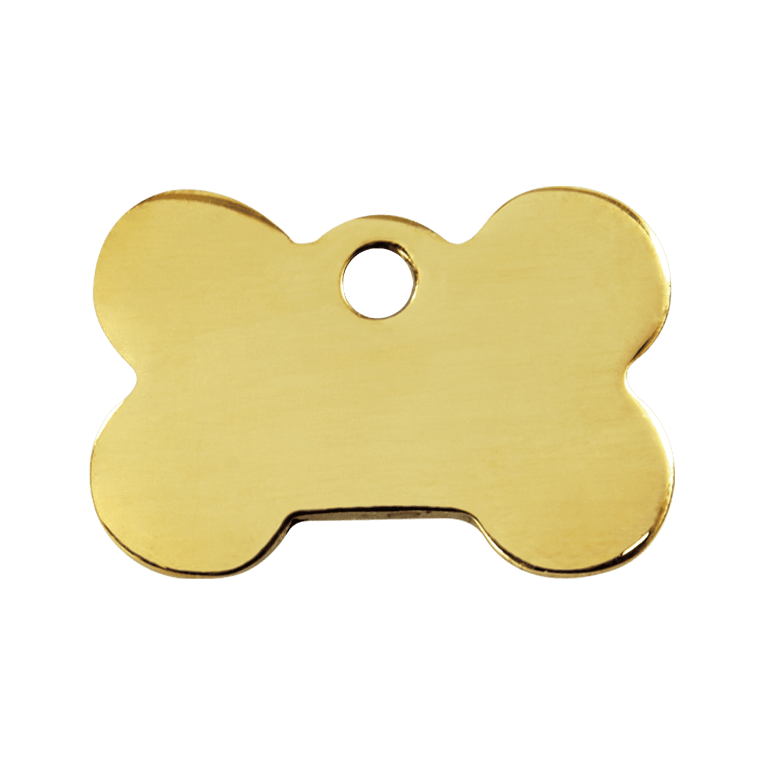 Vue avant - Médaille personnalisable pour chien Red Dingo - Laiton plat Os - Größe M - 03-BN-ZZ-ME