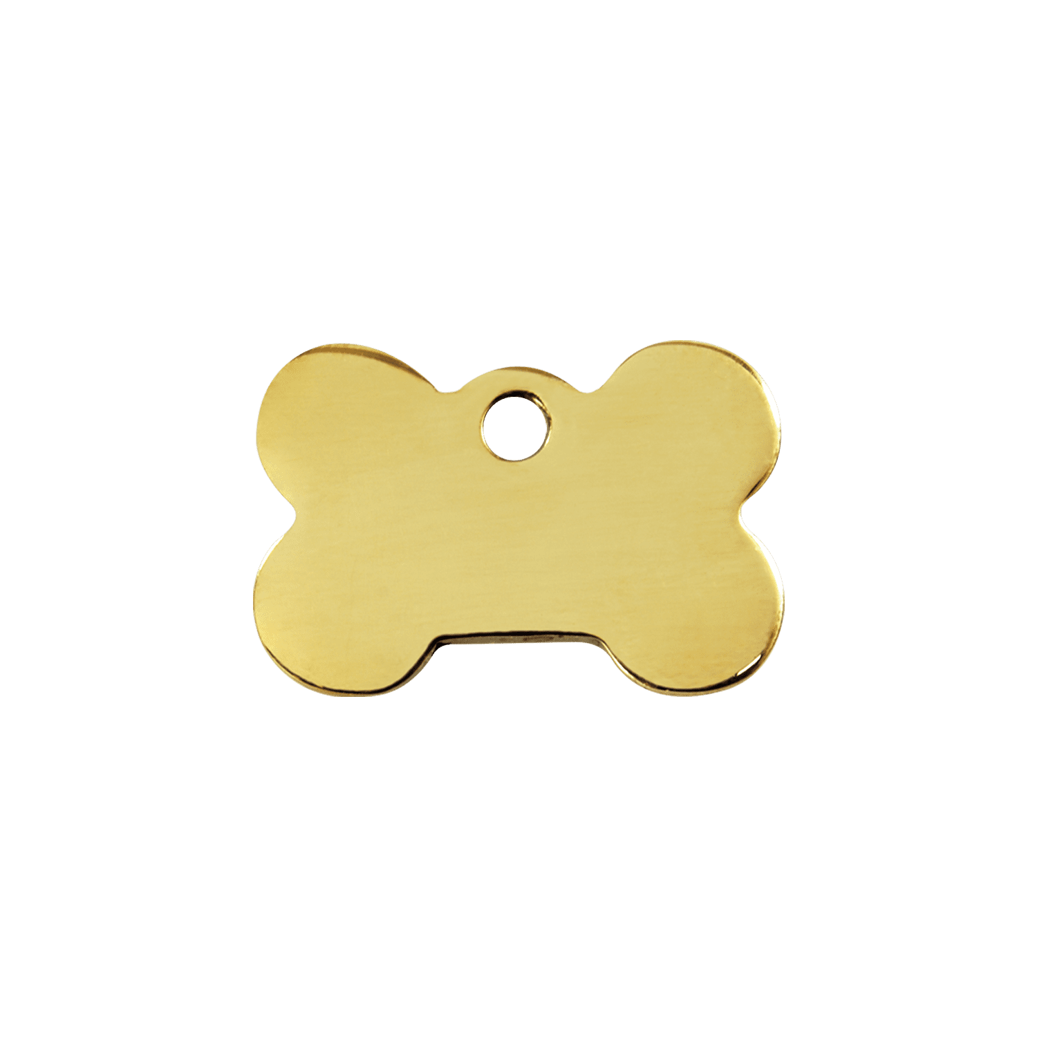 Vue avant - "Médaille personnalisable Red Dingo Os Laiton plat - Größe S pour chien/chat - Réf : 03-BN-ZZ-SM"