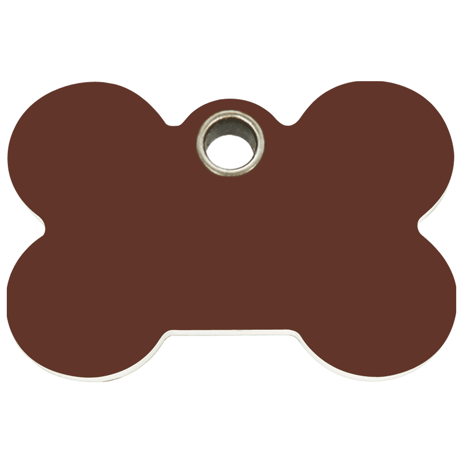Vue avant - Médaille personnalisable Red Dingo Os Brun Größe L pour chien - 04-BN-BR-LG