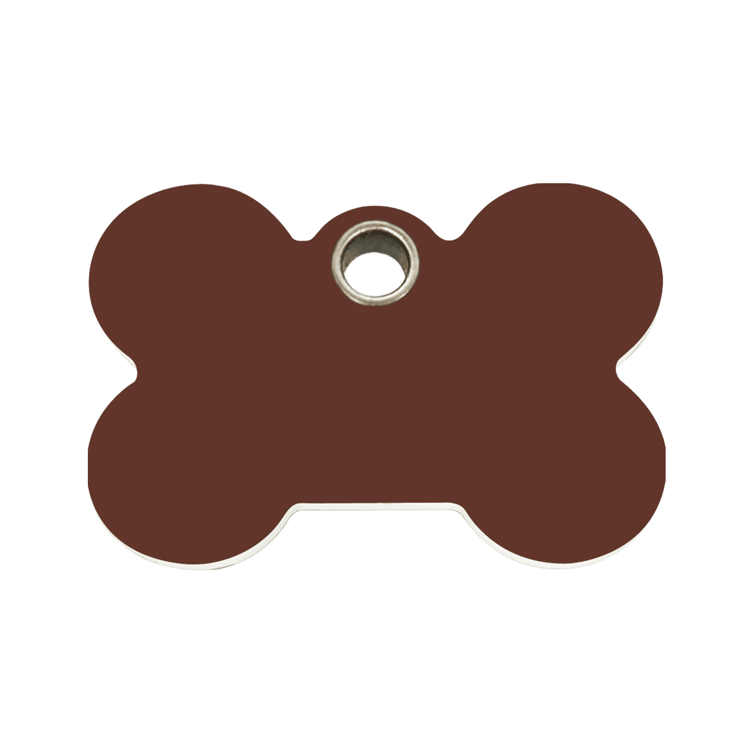 Vue avant - Médaille personnalisée pour chien Red Dingo Os Brun M - Gravure incluse