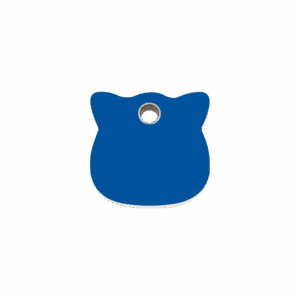 Katzenmarke Kunststoff flach dunkelblau, klein