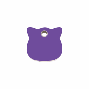 Katzenmarke Katzenkopf Kunststoff flach violett klein