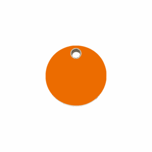 Katzenmarke Kreis Kunststoff flach Orange Größe S