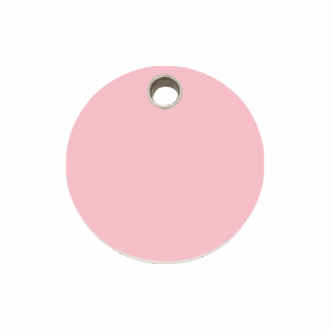 Hundemarke Kreis Kunststoff Flach Rosa Größe M