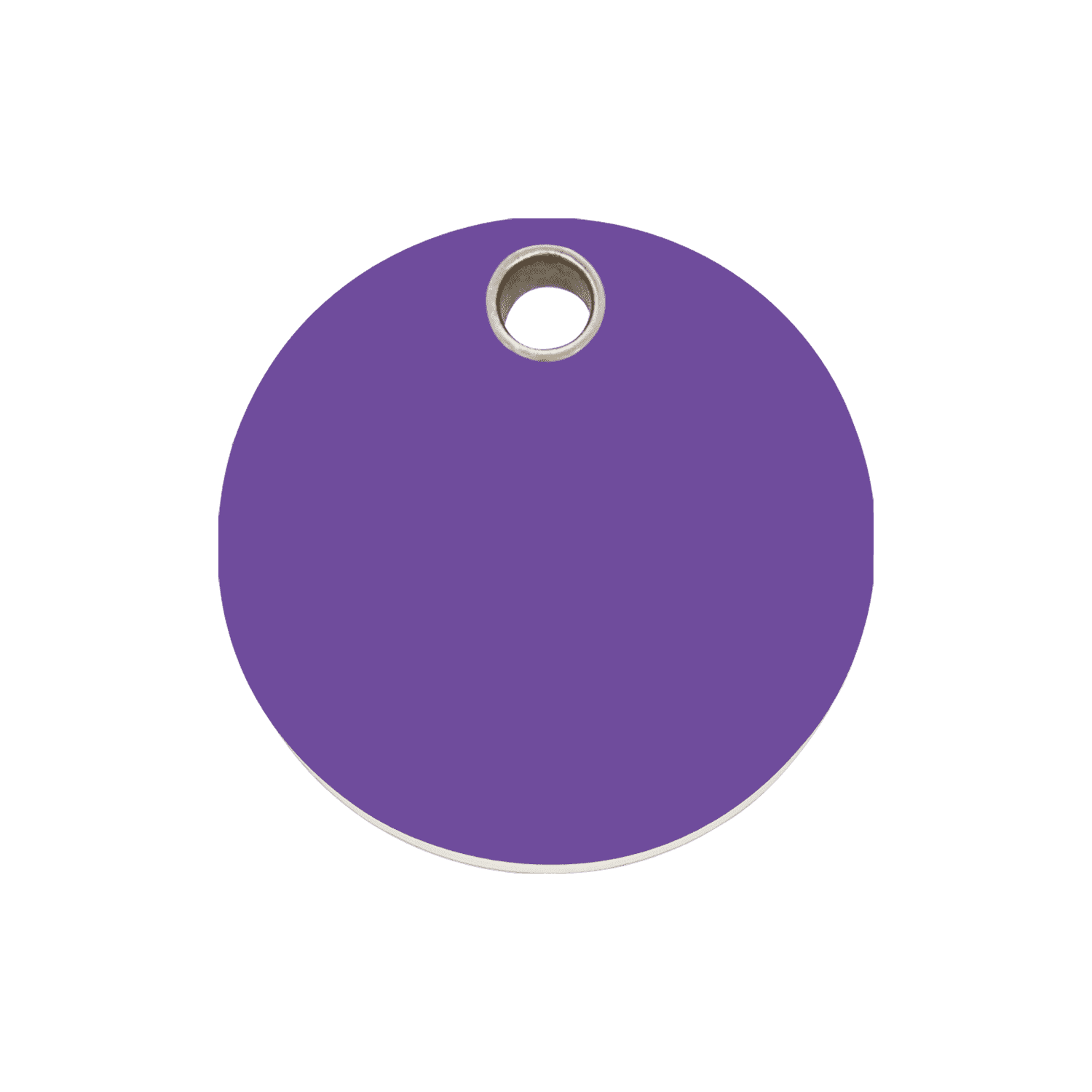 Vue avant - Médaille personnalisée pour chien ou chat - Red Dingo - Plastique plat violet - Größe M
