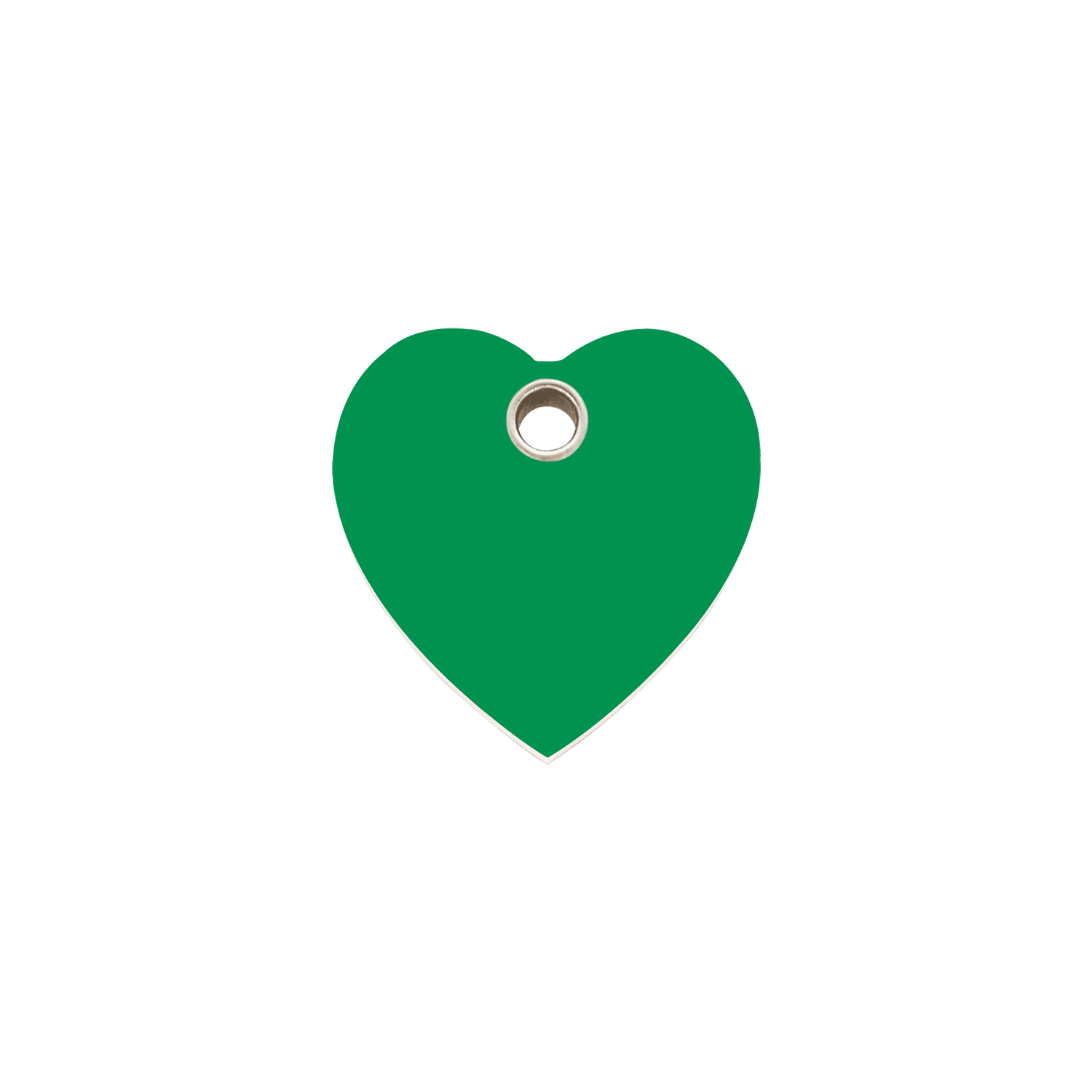 Vorderansicht – Médaille personnalisée Red Dingo cœur vert S - Gravure incluse