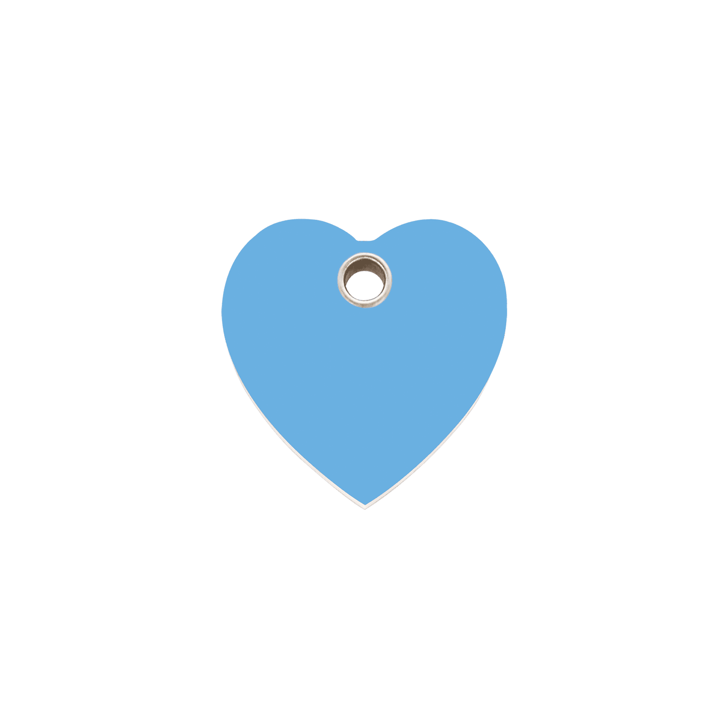 Vue avant - Médaille personnalisable Red Dingo cœur bleu clair - Größe S pour chien/chat