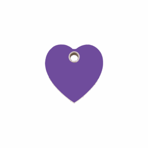 Katzenmarke Herz Violett aus flachem Kunststoff Größe S