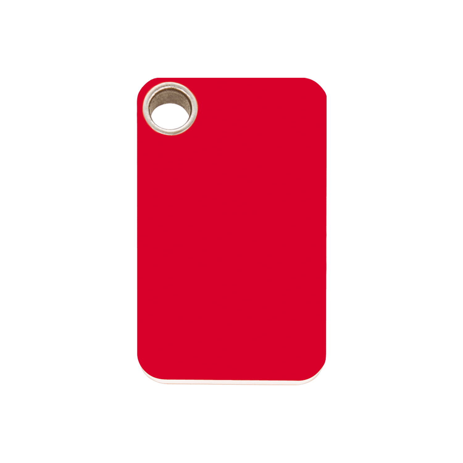 Vue avant - Médaille personnalisée pour chien Red Dingo - Plastique plat rouge M - Gravure incluse