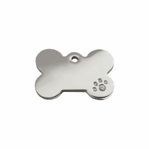Für Katze oder kleinen Hund: Katzen- und kleine Hundemarke Knochen Swarovski S