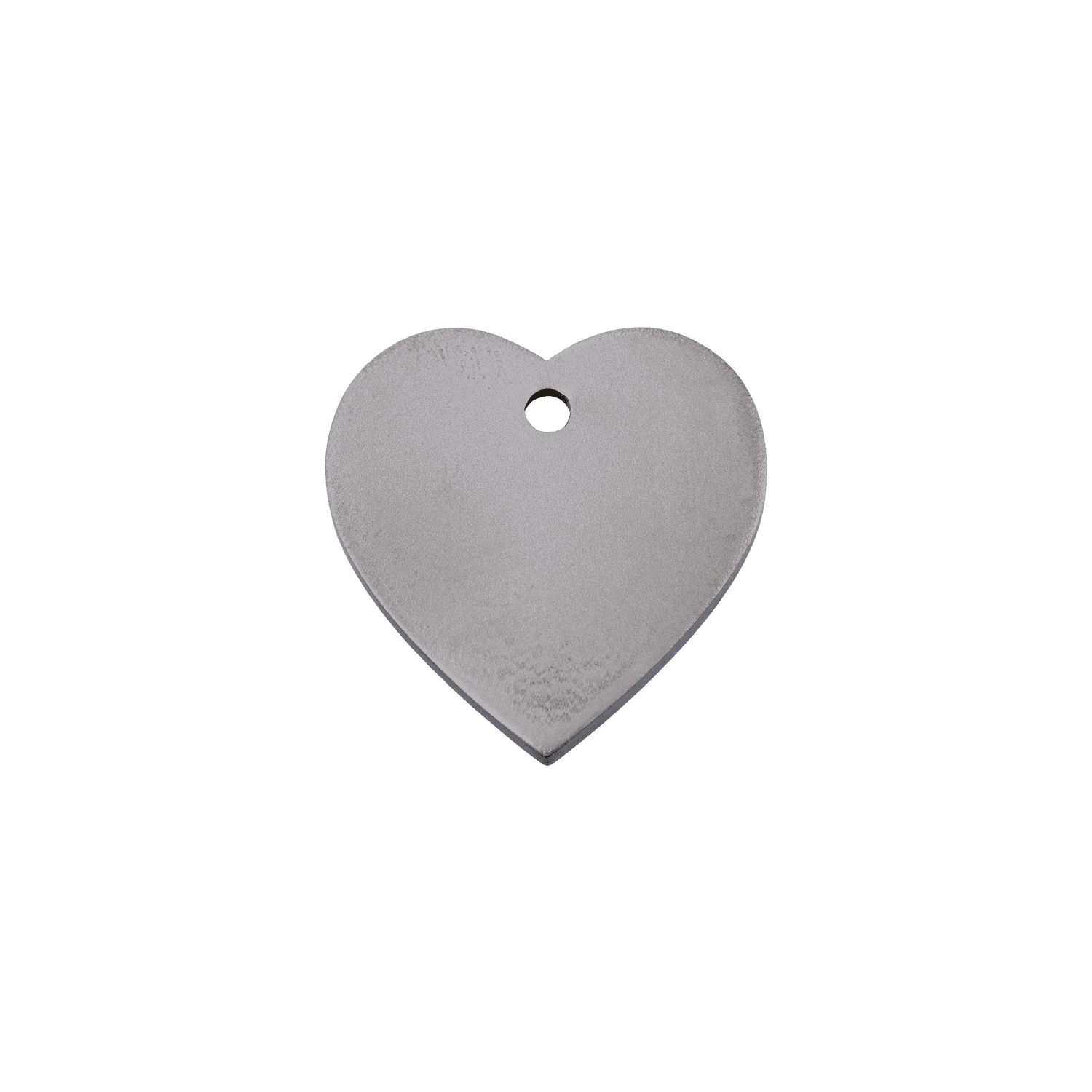 Vue avant - Médaille personnalisable pour chat Red Dingo Titane plat cœur - Größe S - Référence : 0T-HT-ZZ-SM