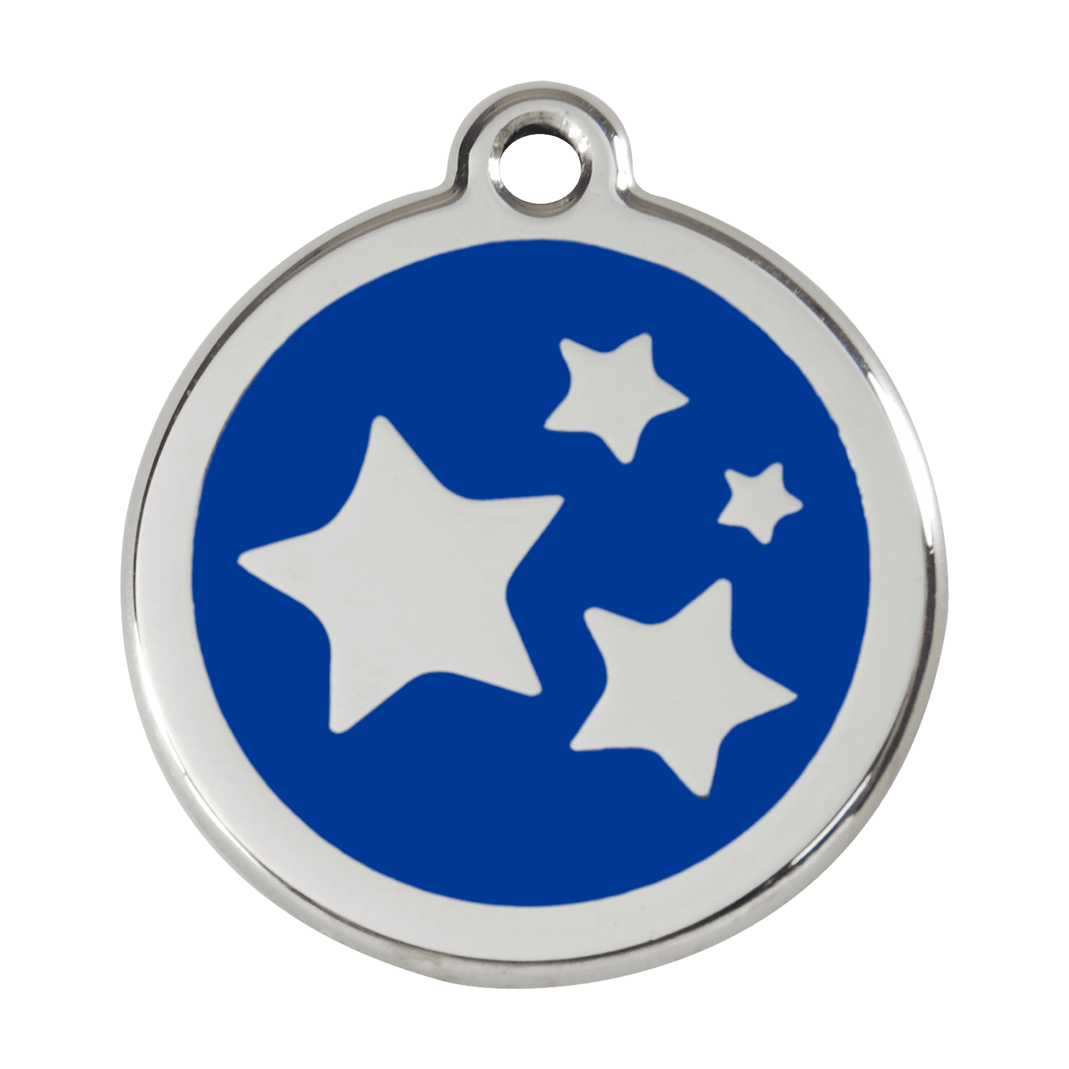 Vue avant - Médaille personnalisée émail et acier inoxydable étoile bleu foncé - Größe L - Red Dingo