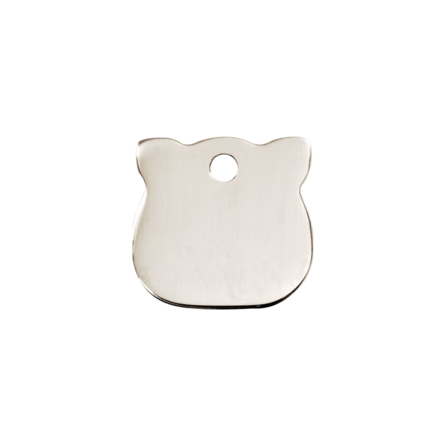 Vue arrière - Médaille personnalisée pour chat Red Dingo - Plat en acier inoxydable - Tête de chat - Größe S