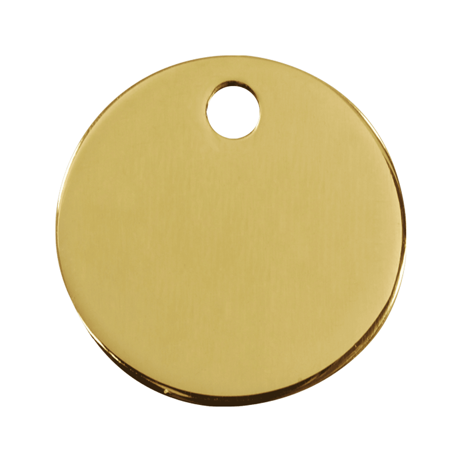 Vue arrière - Médaille personnalisée Red Dingo Laiton plat Cercle S pour chien/chat - 03-CL-ZZ-SM