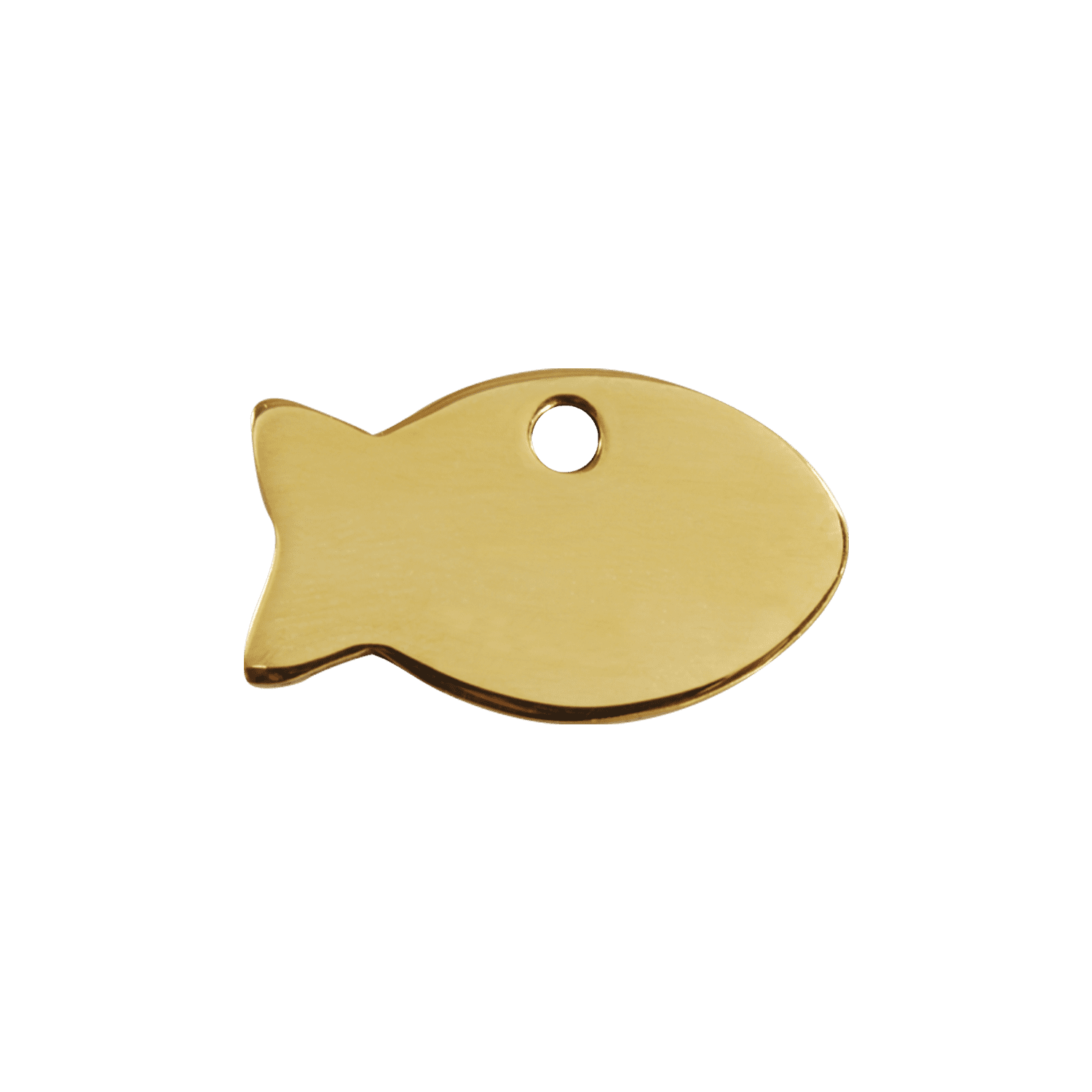 Vue arrière - Médaille personnalisable Red Dingo Laiton plat motif poisson - Größe S - 03-FI-ZZ-SM