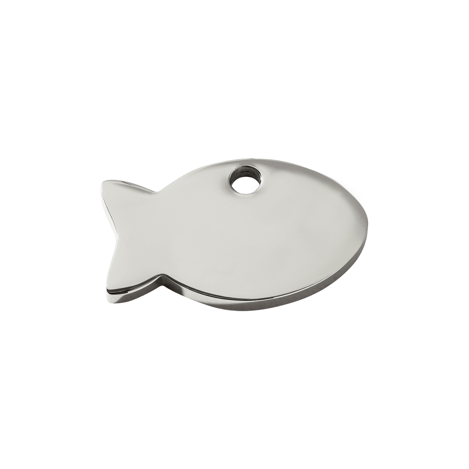 Vue arrière - Médaille personnalisée Red Dingo Swarovski Poisson S - Gravure incluse