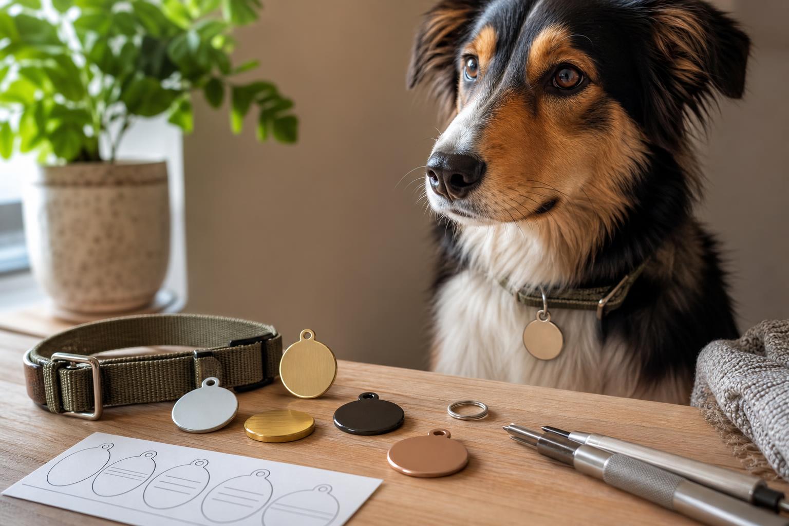 Chien et chat avec médaille d’identification pour illustrer Les Différents Types de Gravures pour les Médailles de Chiens et Chats : Avantages et Inconvénients